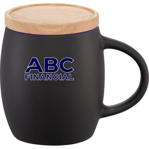 CC - Hearth Ceramic Mug with FSC 100% Wood Lid/Coaster 15oz Thumbnail