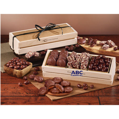 Gift - Chocolate Favorites in Wooden Crate - Large Gift Boxes Thumbnail