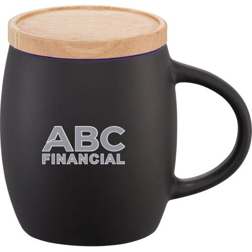 Drinkware - Hearth Ceramic Mug with FSC 100% Wood Lid/Coaster 15oz Thumbnail